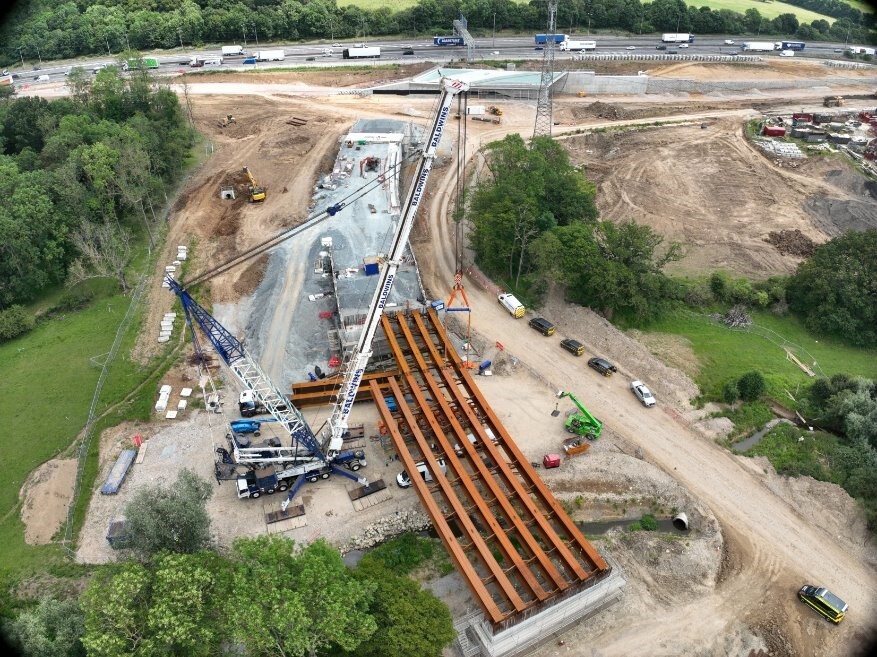 M25 junction 28 Duckwood bridge beams