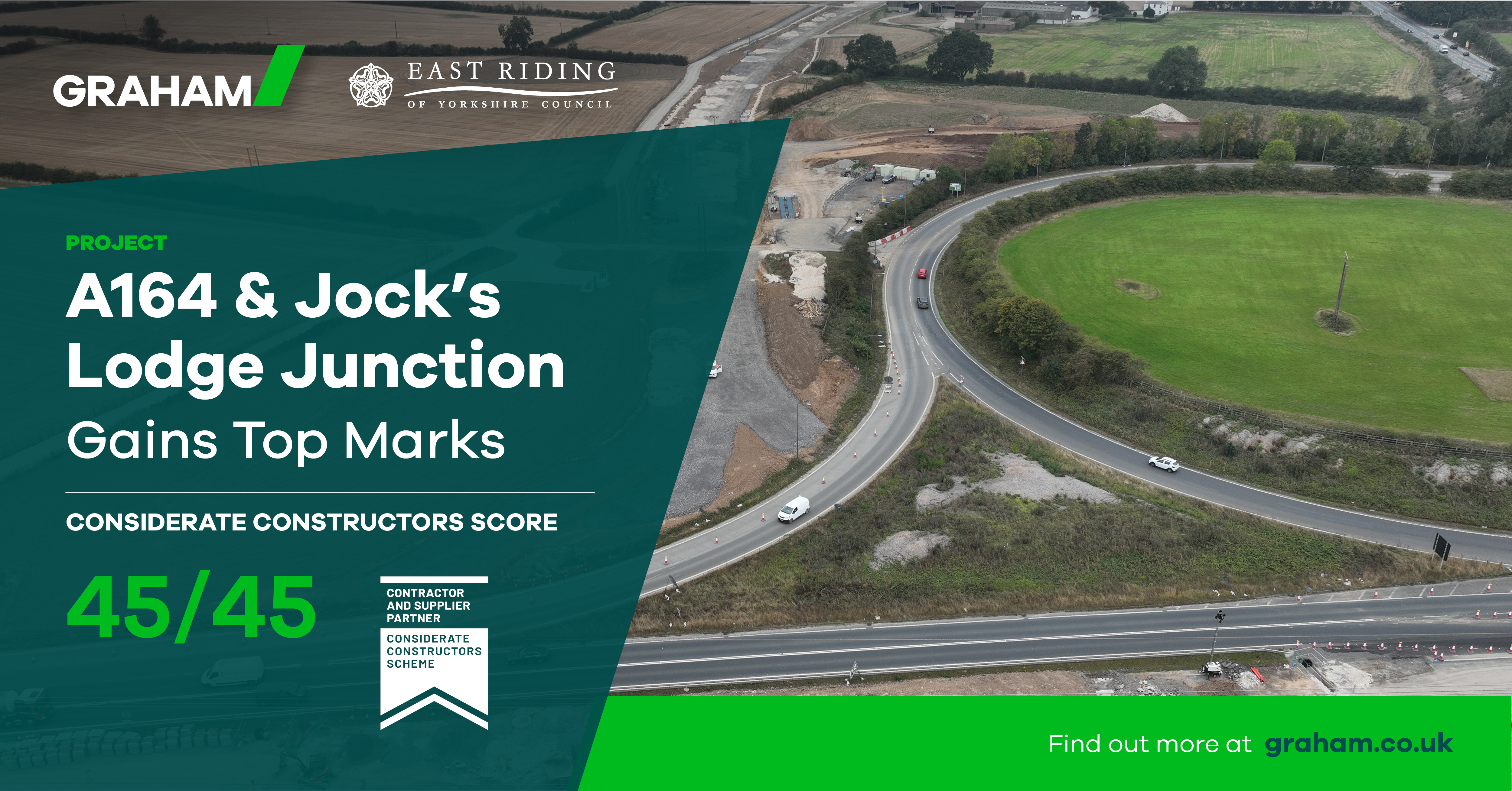 A164 & Jock’s Lodge junction rated “Excellent” by CCS image