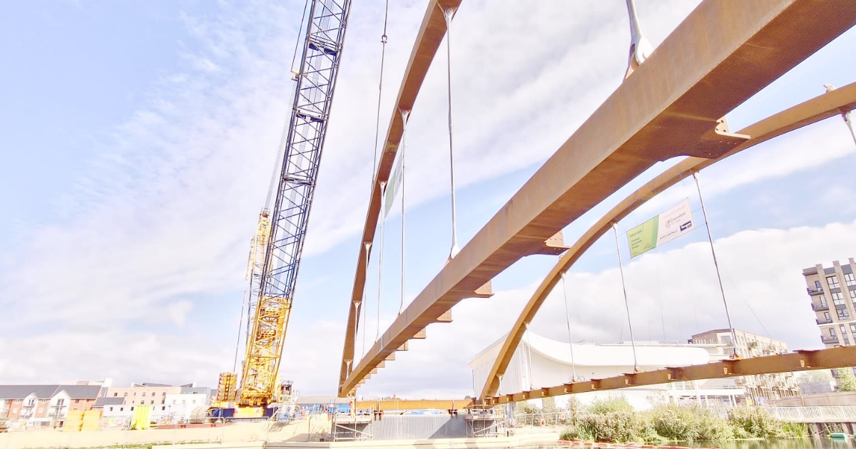 New bridge installed at Chelmer Waterside image