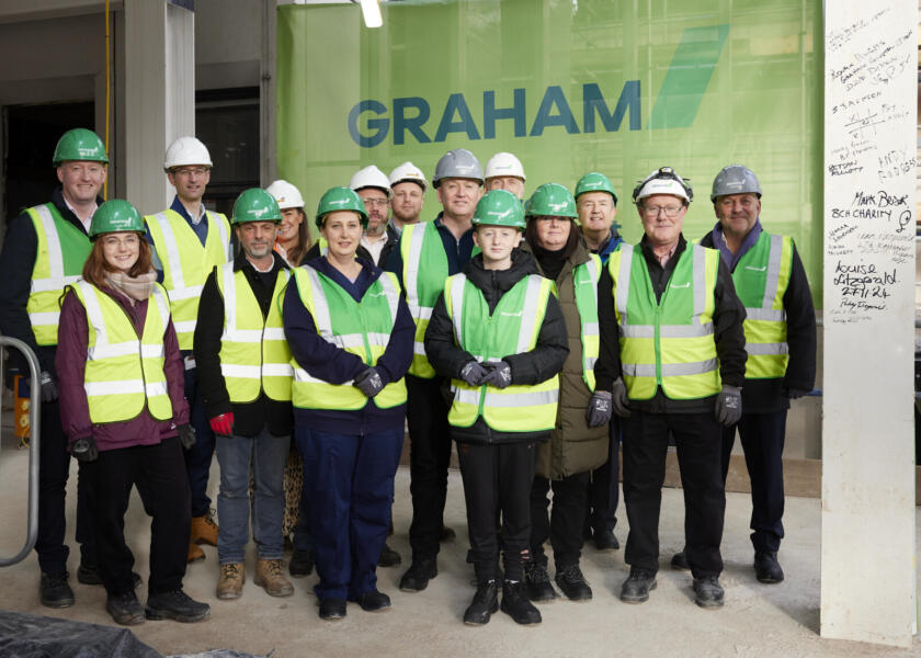 Birmingham Children's Hospital Celebrates Topping Out with Steel Signing Ceremony