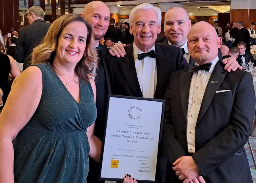 Award Winning Quality team at the Concrete Society NI Awards