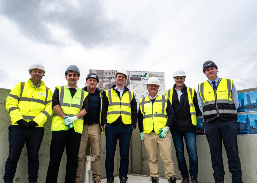 Topping Out at 225 Bath Street, Glasgow