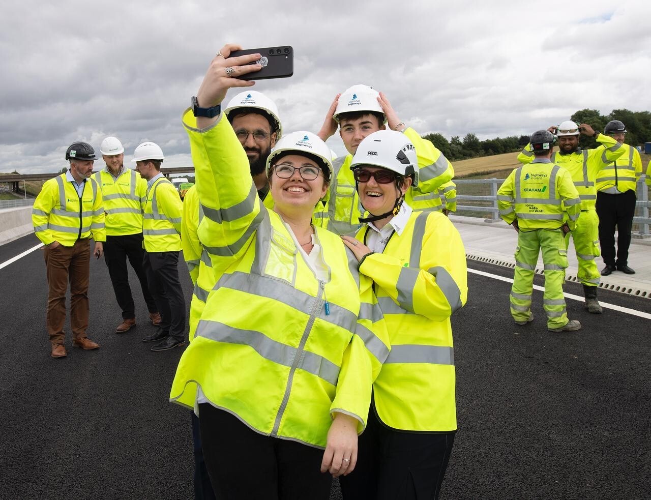 GRAHAM welcomes the first members of the public on the new Stockbury flyover image